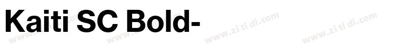 Kaiti SC Bold字体转换
